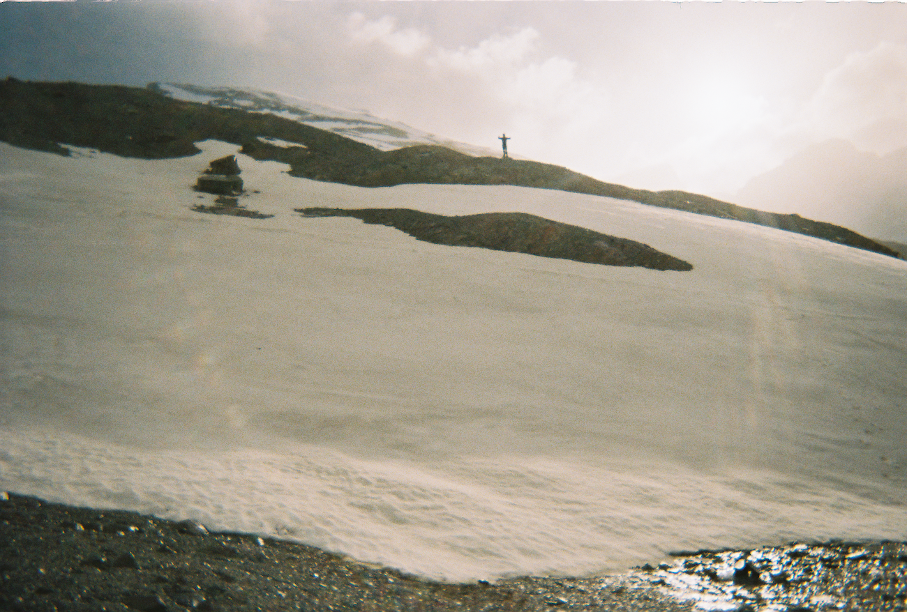 man conquering hill