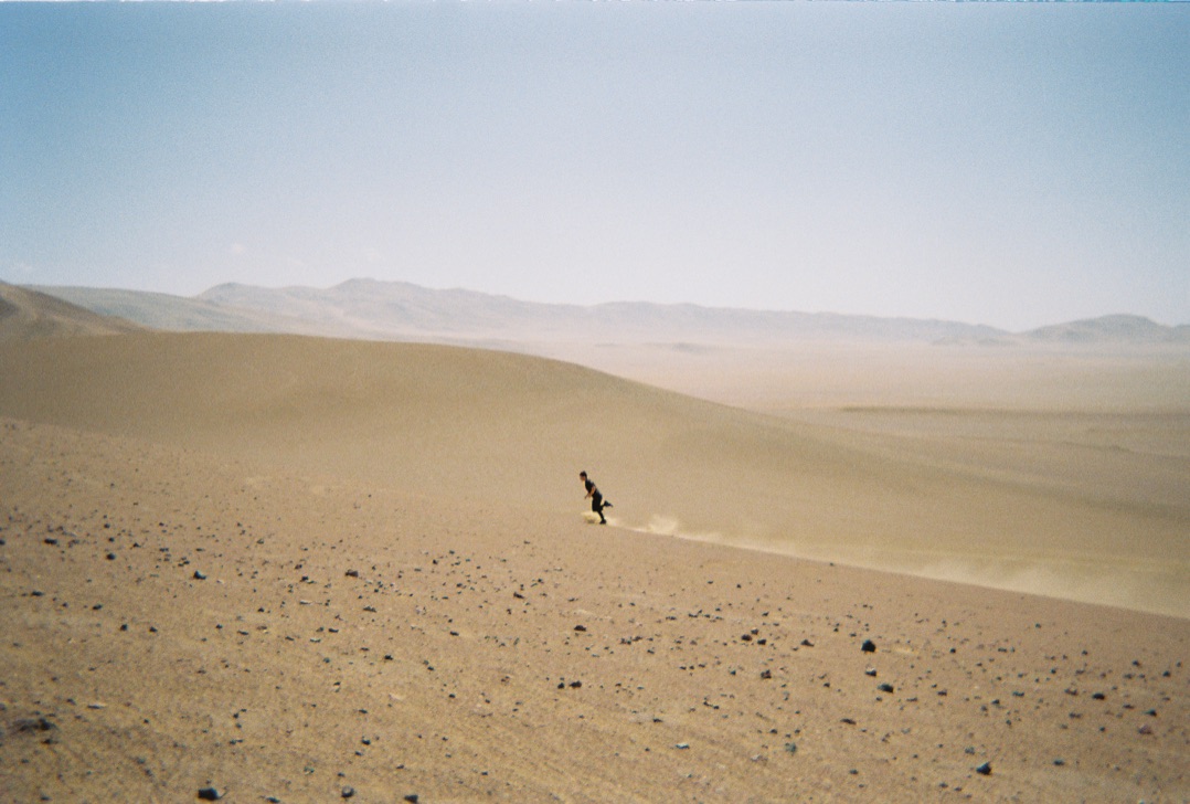 man conquering hill